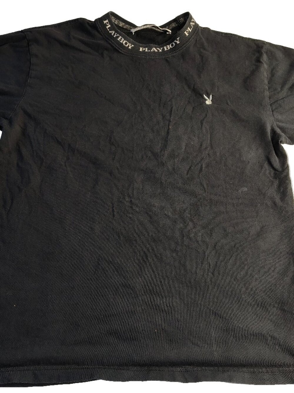 Men's Very Rare Vintage Black Small Short Sleeve Playboy Logo Branded T-Shirt